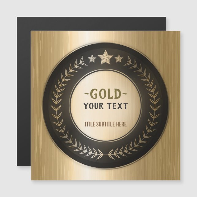 MÉDAILLE DIY IMPRESSION PERSONNALISÉE Or #1 Champi (Devant / Derrière)