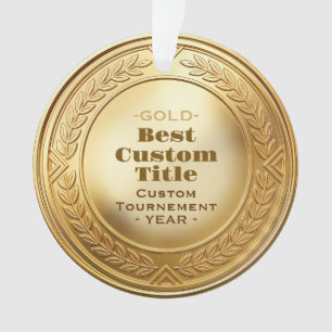 Médaille d'or réaliste 3D personnalisable et modif