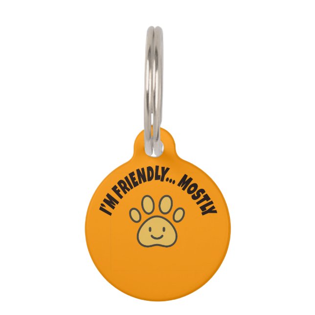 Médaille drôle pour animaux de compagnie – “Je sui (Devant)