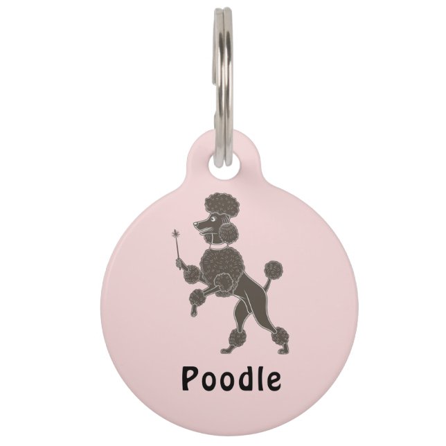 Médaille Personnalisée pour Chien Caniche (Devant)