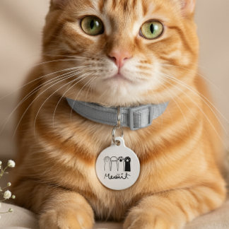 Médaille Personnalisée pour Chien Chat | Je suis P