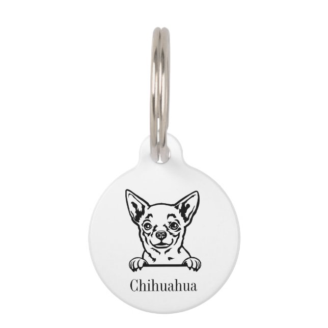 Médaille personnalisée pour chien Chihuahua (Devant)