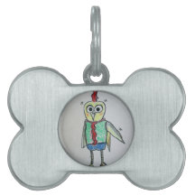 Médaille pour animal de compagnie à cadre de poule