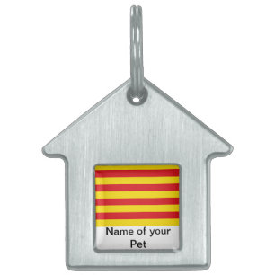 Médaille pour animal de compagnie avec le drapeau