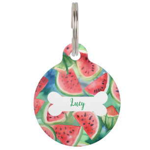 Médaille pour animal de compagnie ronde à motif de