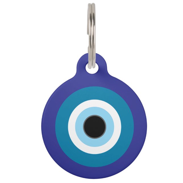 Médaille pour animaux à l'œil maléfique bleu (Devant)