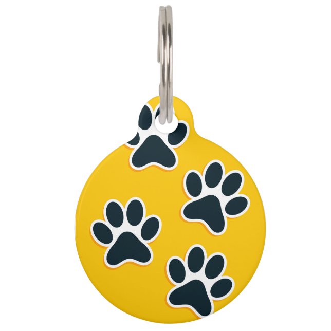 Médaille pour animaux avec empreinte de patte de c (Devant)