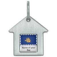 Médaille pour animaux avec le drapeau de la ville