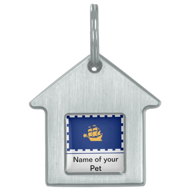 Médaille pour animaux avec le drapeau de la ville  (Devant)