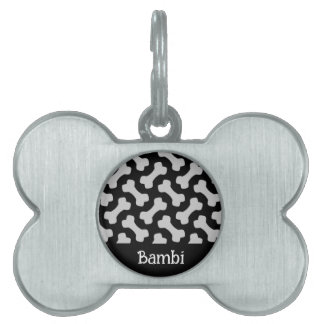 Médaille pour animaux avec motif d'os de chien