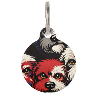 Médaille pour animaux de compagnie en pop art colo