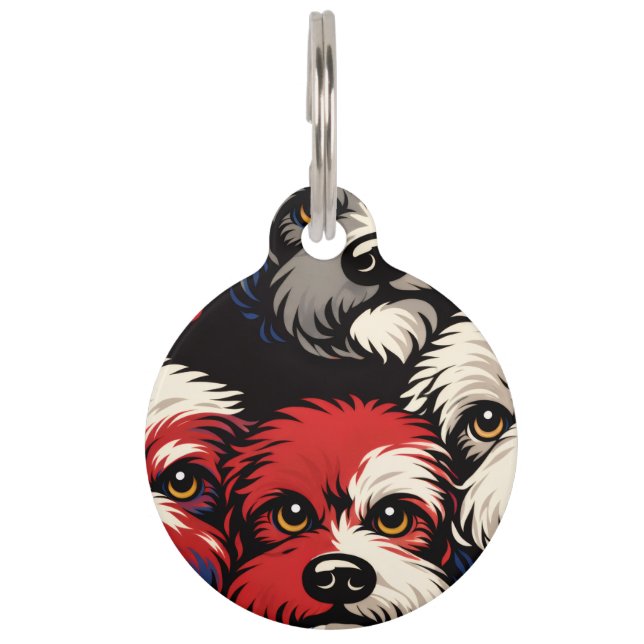 Médaille pour animaux de compagnie en pop art colo (Devant)