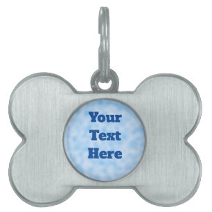 Médaille pour animaux en forme d'os Blue Cloud