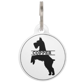 Médaille ronde personnalisée pour Schnauzer