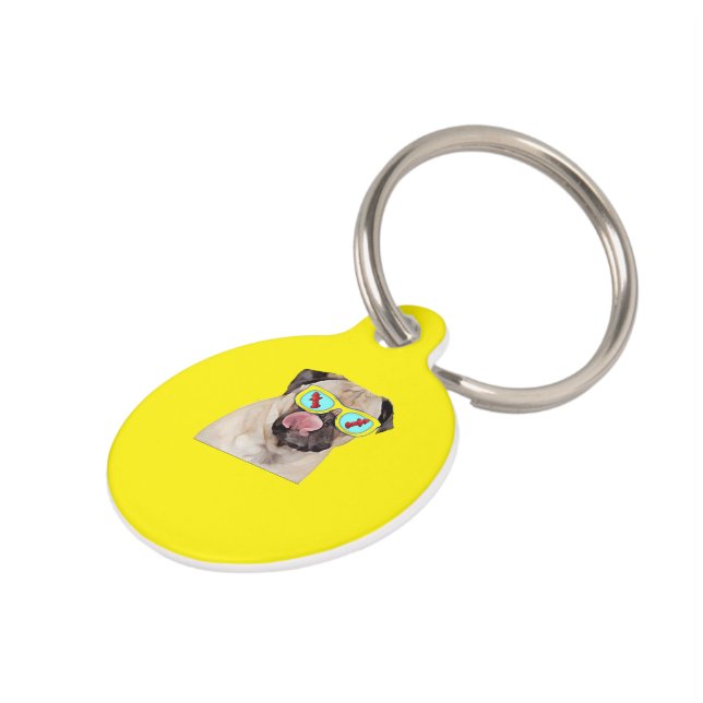 Médaille ronde pour animal avec numéro de téléphon (Côté )