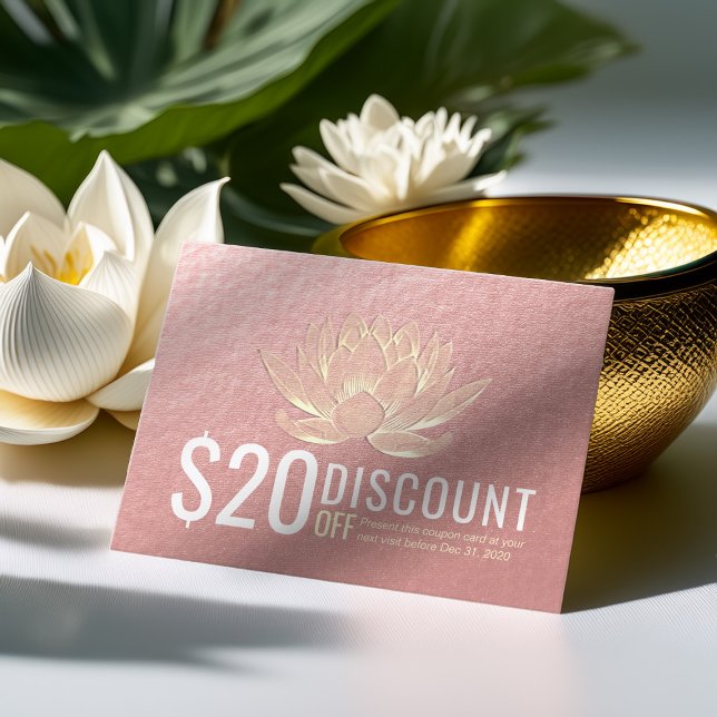 Médaille YOGA Coupon Coupon Loyalty Gold Lotus (Créateur téléchargé)