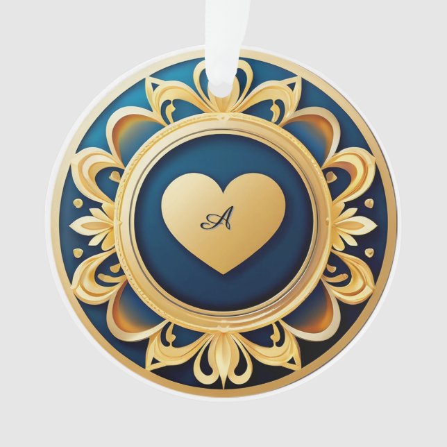 Médaillon à coeur en or (devant)