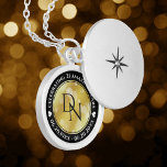 Médaillon Avec Fermoir 21ème anniversaire de Mariage en laiton<br><div class="desc">Célébrez le 21e anniversaire du mariage avec ce lieu commémoratif! Elégant lettrage noir et blanc avec des confettis hexagonaux sur un arrière - plan en laiton ajouter une touche mémorable pour cette occasion spéciale et une étape extraordinaire. Customisez avec les initiales du couple, un message spécial et les dates de...</div>
