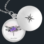 Médaillon Avec Fermoir *~* Black Dragonfly Purple Roses<br><div class="desc">LACE EN PLAQUE D'ARGENT - Collier privé pendant que vous gardez vos intentions proches de votre coeur. Intention Bijoux - Apaisant Calmant à distance énergie chargée BIJOUX AVEC INTENTION (R) Fixer une intention de manière positive comme " Je suis ... ... ". L'énergie vous aidera dans les Transformations positives. Quand...</div>