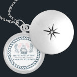 Médaillon Avec Fermoir Cadeau personnalisé Mariage nautique<br><div class="desc">Design moderne Mariage nautique. Facile à personnaliser. Si vous avez des questions,  n'hésitez pas à me contacter. Parfait pour les fêtes Mariages d'été. Les produits correspondants se trouvent dans la collection Mariage nautique. Vous êtes invités à visiter mon magasin pour des produits plus beaux.</div>