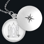 Médaillon Avec Fermoir LDS Salt Lake City<br><div class="desc">Simple main Drawn Salt Lake City UT Temple. Perfect pour those who love the SLC temple. La main drawn imparfaite,  alors make it great for kids !</div>