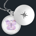 Médaillon Avec Fermoir Lupus Warrior<br><div class="desc">Emplacement avec mon illustration originale d'un papillon.</div>