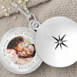 Médaillon Avec Fermoir Meilleure maman jamais classique photo simple<br><div class="desc">Ce design simple et classique est composé de typographie serif et d'ajouter une photo personnalisée.</div>