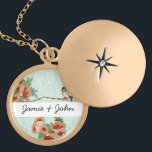 Médaillon Avec Fermoir Monnaie Inséparable vintage de fleurs de cerisier<br><div class="desc">Monnaie Inséparable vintage de fleurs de cerisier</div>