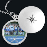 Médaillon Avec Fermoir Nombre fait sur commande d'équipe de nom de<br><div class="desc">Ce collage personnalisé de photo d'hockey de champ comporte vos photos téléchargées, bâtons de hockey entrecroisés de champ, une boule, le nombre et votre choix de votre joueur de texte - team le nom, le nom de l'entraîneur, le nom du joueur, nombre, etc. changent facilement la couleur d'arrière - plan...</div>