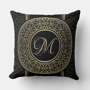 Médaillon d'or chic réversible oreiller