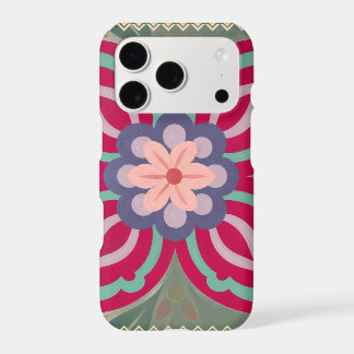 Médaillon floral d'art populaire symétrique