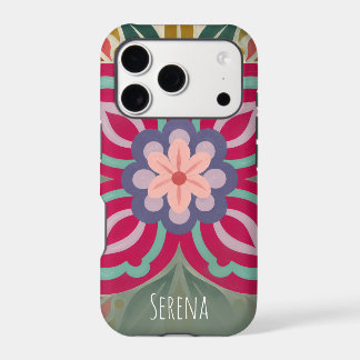 Médaillon floral folklorique symétrique personnali
