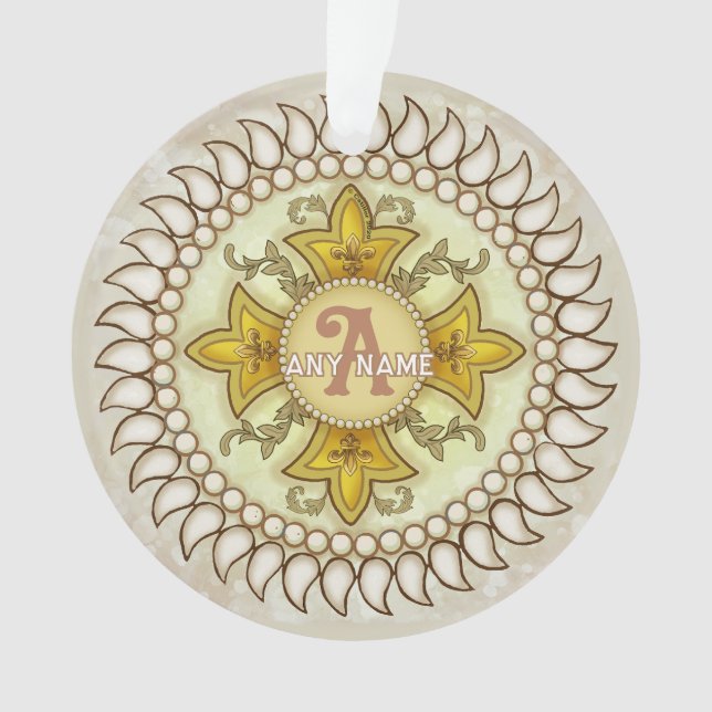Médaillon Monogramme Fleur  (devant)