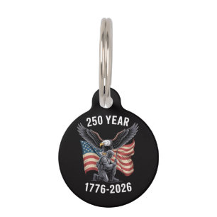 Médaillon Pour Animaux 250 Ans 250e Anniversaire États-Unis 4 juillet