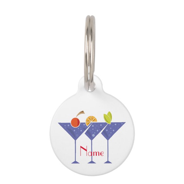 Médaillon Pour Animaux 3 cocktails Martini Thunder_Cove (Devant)