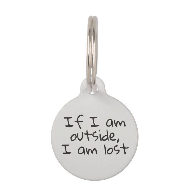 Médaillon Pour Animaux À l'intérieur de chien chat animal ID Je suis perd (Devant)