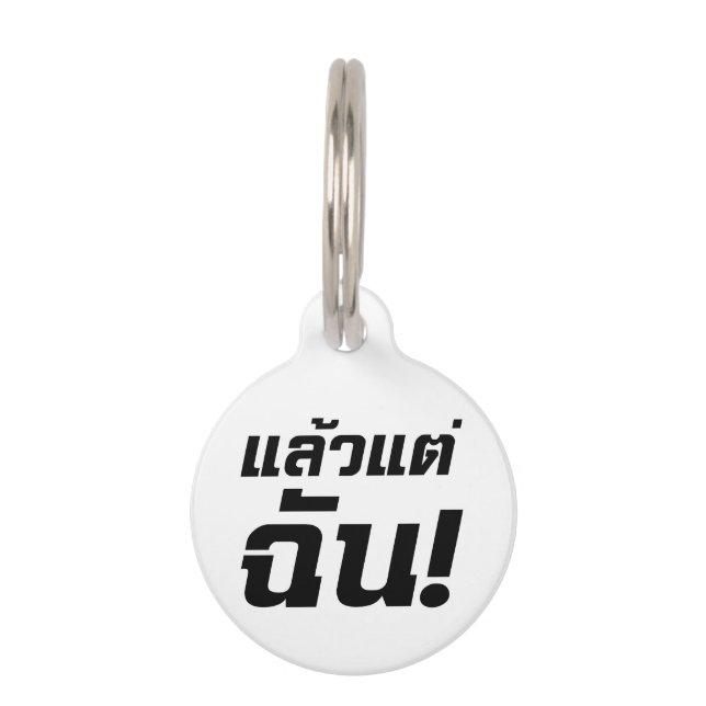 Médaillon Pour Animaux À MOI ! ► Laeo Tae Chan en langue thaïe (Devant)