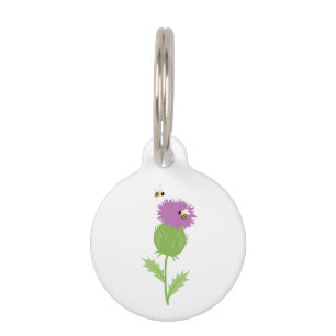 Médaillon Pour Animaux Abeilles de chardon