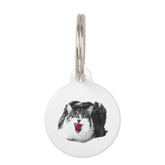 Médaillon Pour Animaux Accent ID, Patte en nuances de gris (Devant)
