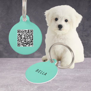 Médaillon Pour Animaux Accessoires pour chiens de menthe QR personnalisés