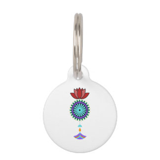Médaillon Pour Animaux Adeptes spirituels à fleurs de lotus
