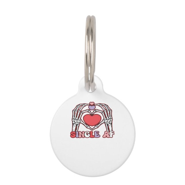 Médaillon Pour Animaux Af Skeleton Mains Valentines Classic (Devant)
