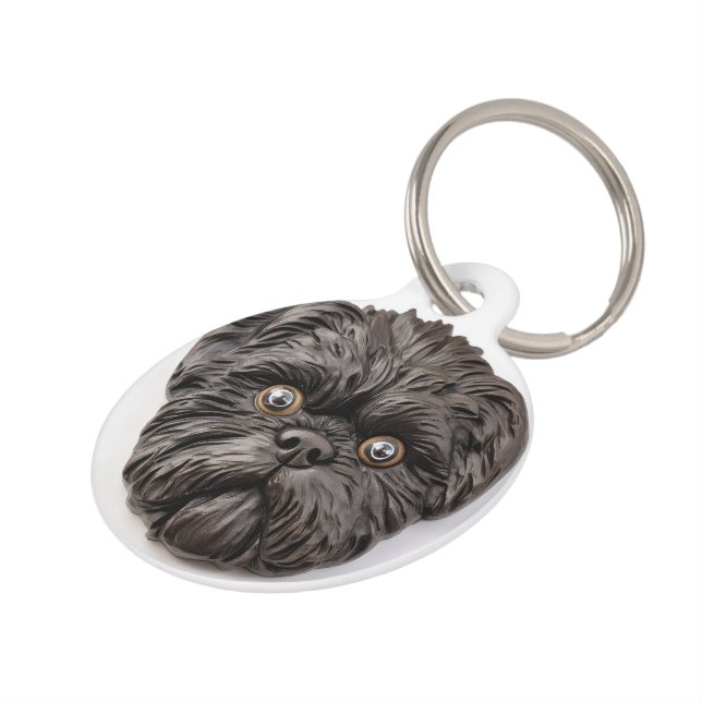 Médaillon Pour Animaux Affenpinscher inspiré de la 3D (Côté )