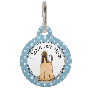Médaillon Pour Animaux Afghan Hound Maman Afghan Maman (fawn) Mignonne ma