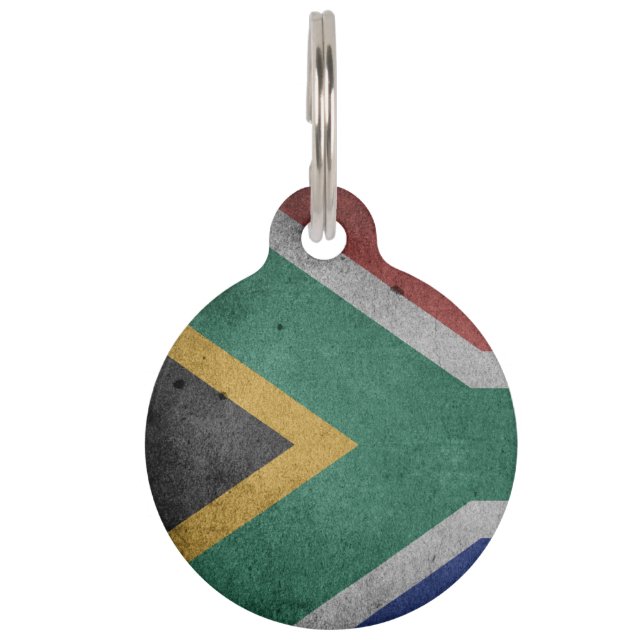 Médaillon Pour Animaux Afrique du Sud drapeau-blason (Devant)