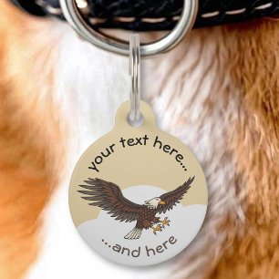 Médaillon Pour Animaux Aigle attaquant