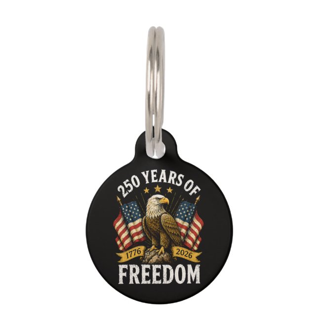 Médaillon Pour Animaux Aigle royal 250 ans de liberté (Devant)