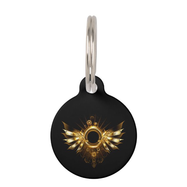 Médaillon Pour Animaux Ailes steampunk (Devant)