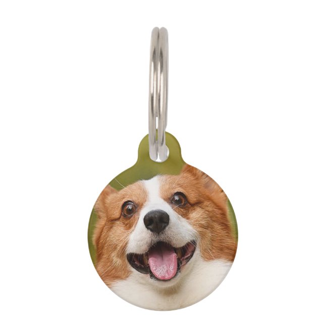 Médaillon Pour Animaux Ajouter photo de chien personnalisé Customisé (Devant)