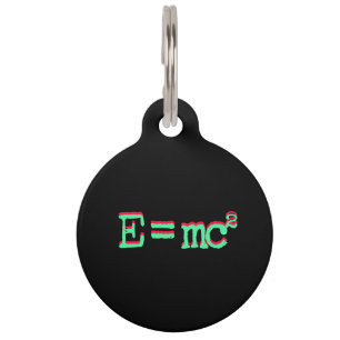Médaillon Pour Animaux Albert Einstein E = mc² Théorie de la relativité c